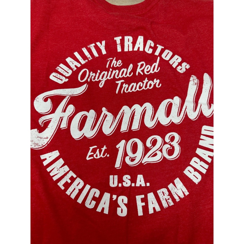 NWT Case IH Farmall Circle Logo Men's Medium‎ Heathered Red Short Sleeve Tee - Picture 6 of 7